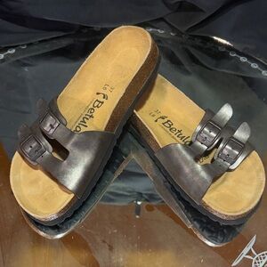 Betula Black Sandals with Buckle Straps
